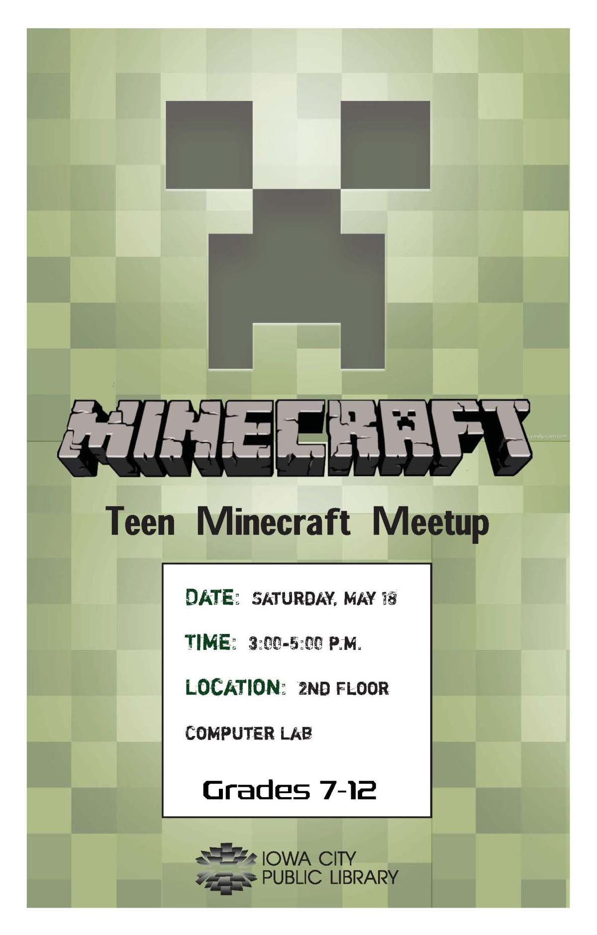 Teen Minecraft Meetup 11x17